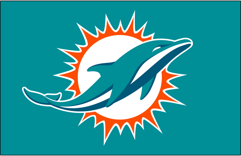 Miami Dolphins logos iron-ons